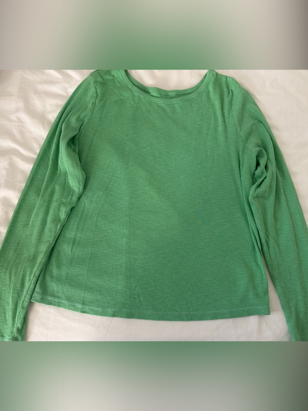 Universal Thread Bright Green Ribbed Long Sleeve Top